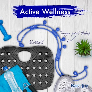 BackJoy Wellness Combo Pack B - SitzRight Wedge Seat Cushion + Trigger Point Relief @$99.90 UP $139.80