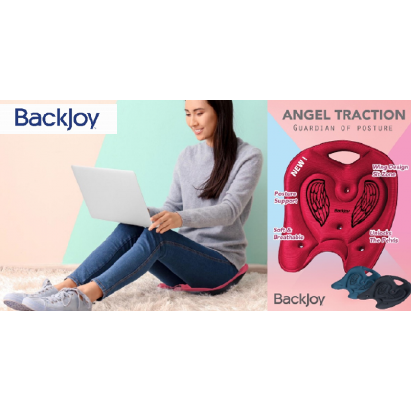  Backjoy Posture Seat Pad, Ergonomic Pressure Relief, Hip &  Pelvic Support to Improve Posture, Home, Office Chair, Car Seat, Core Lux