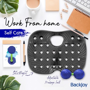 BackJoy Wellness Combo Pack A - SitzRight Wedge Seat Cushion + Massage Balls @ 85.90 (UP $131.80) Save $45.90