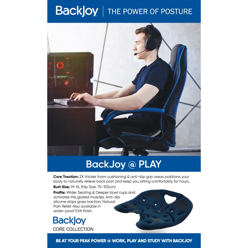 BackJoy SitSmart Core Traction Posture Seat Designed for Lower Back Pain  Relief 1 ct