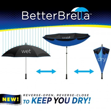 Better Brella Inverted Umbrella - Black