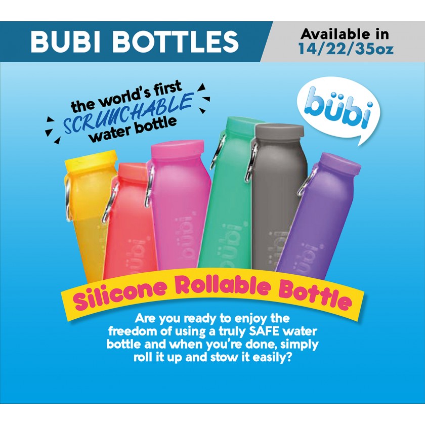 Bubi Water Bottle Pacific Blue 14oz/414 ml BB42PB294