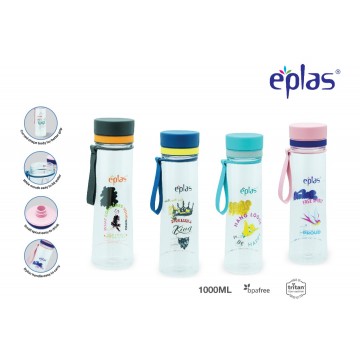 EPLAS NEW! EGH 1000ML, EASTMAN TRITAN,  BPA-FREE WATER BOTTLE. LEAKAGE FREE ( AVAILABLE IN 4  COLOURS/PRINTS)