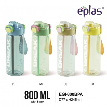 Eplas Candy Crush EGI-800 Graphic bottle with straw (800ml) - Take a Break