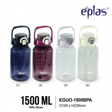 Eplas EGUO-1500 large capacity bottle w straw & phone stand (1500ml)