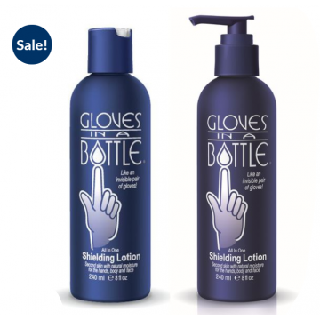 Gloves In A Bottle Shielding Lotion  (8oz, 240ml) - Promotional Twin Pack + a FREE PUMP