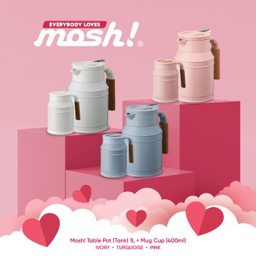 mosh! Combo set -  Double-Walled Table Pot & Mug Cup (Tank style) Matching-colour  NOW $58 (UP $93.80) Available in 4 colour-sets