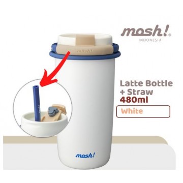 Raya Sales! Mosh! Latte Double-walled Tumbler with Straw (480ml)  Available in 2 colours NOW $24.90 UP $43.90