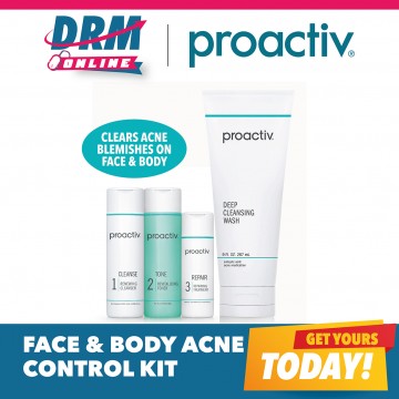 Proactiv Face & Body Treatment Kit (1 Cleanser - Expiry April 24, Toner - Jul 24, Repair Lotion - Expiry Jul24 + 1 Deep Cleansing Wash - Expiry Feb 24)  NOW $75  UP$157.6