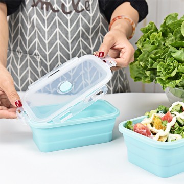 Travel Joy Eco Food Grade Silicone Foldable BPA-Free Lunch Box (1200ml) Available in 3 colours