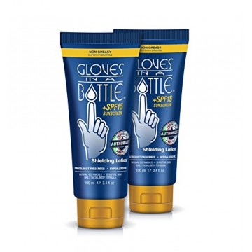 Gloves in a Bottle Shielding Lotion 3.4oz/100ml tube + SPF 15 - 2 TUBES for $20 UP $53.80 (SAVE $33.80) Expiry Mar 2023
